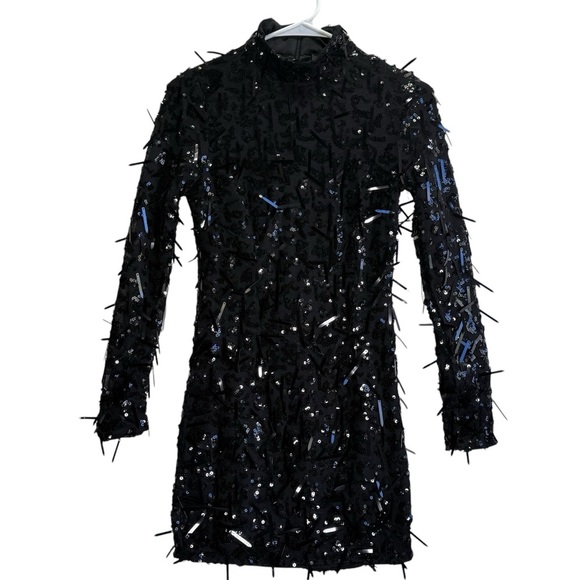 Elegant Black Sequin Dress - Picture 2 of 15